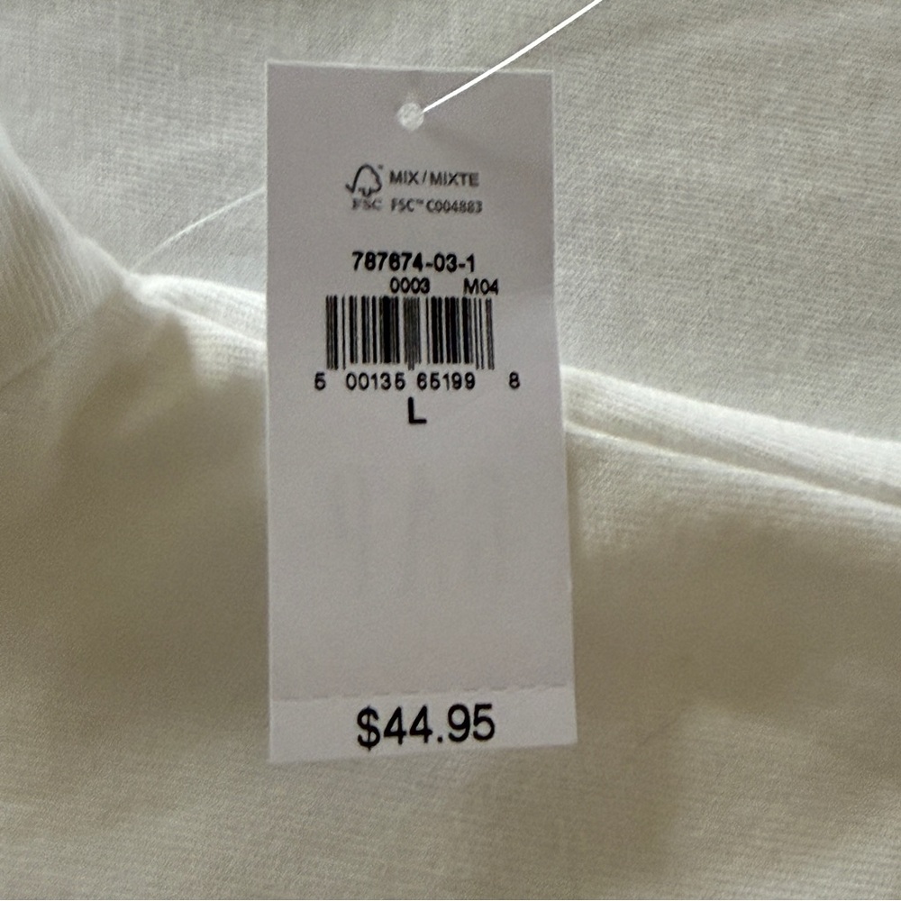 NWT GAP Organic Cotton VintageSoft Heavyweight Crop T-Shirt -White - L - Picture 4 of 6